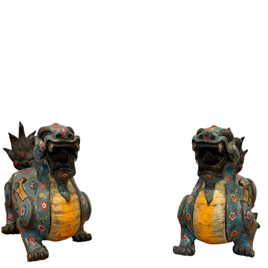 Antieke Pixiu foo dogs
