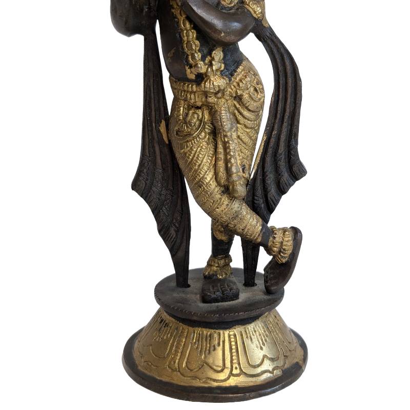Bronze Krishna home decor