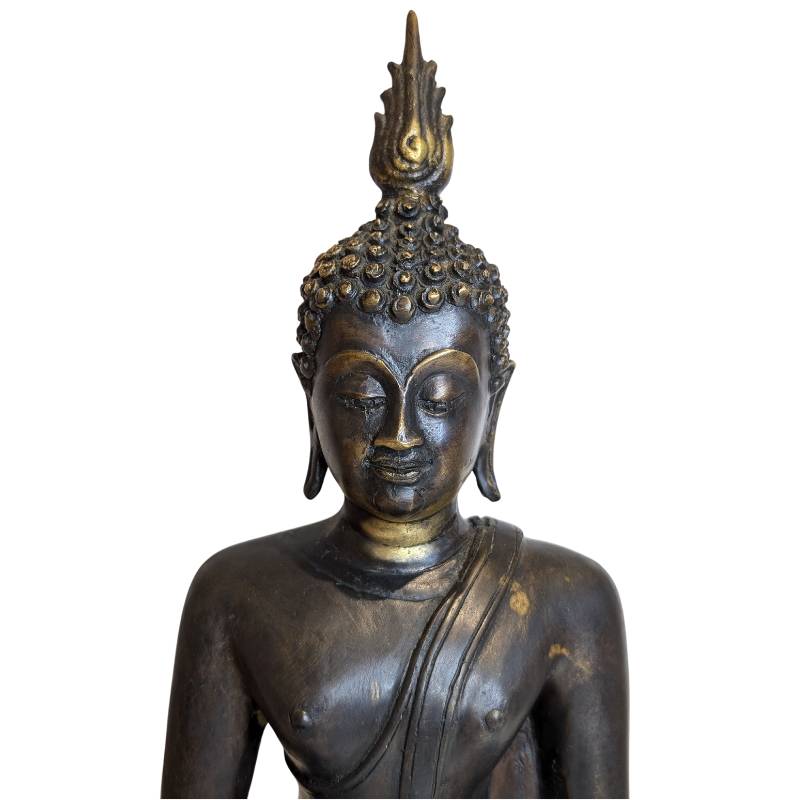 Groot Vintage Bronzen Thais Boeddhabeeld - 45cm Sukhothai Stijl
